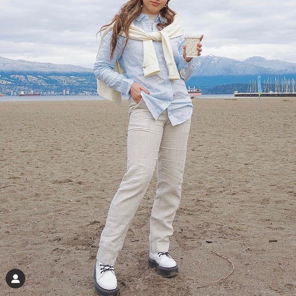 Water, Odour, & Stain Resistant 100% Linen Pants - Picture 1 of 3